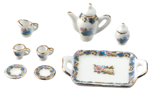 Floral Tea Set, 10 pc.